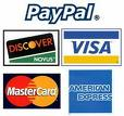 Payment Options- Paypal, Discover, Visa, Mastercard, American Express