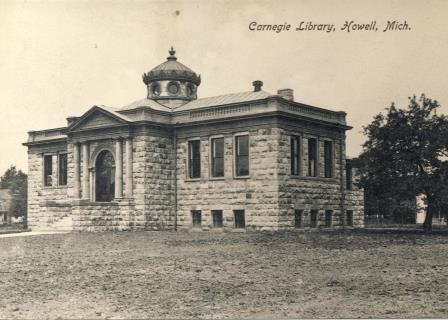 1906 Howell Carnegie District Library Postcard