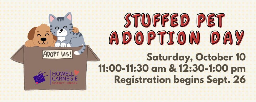 Register for Stuffed Pet Adoption Day