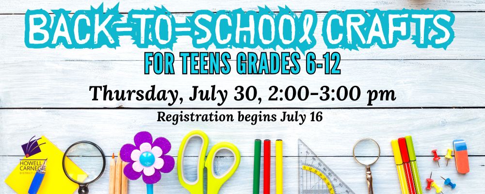 Register for Back-to-School Crafts