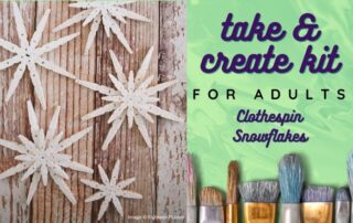 Take & Create For Adults Clothespin Snowflakes